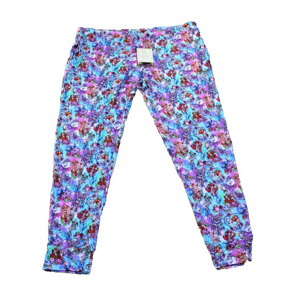 NWT Little Snuggles DISNEY Beauty Beast Bamboo Pajama Pants Women Size 2XL Sleep